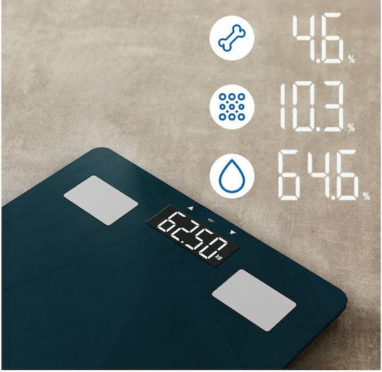 Tefal Body Up Smart Badezimmerwaage 180kg mit Körperfettmessung & Bluetooth Grüne