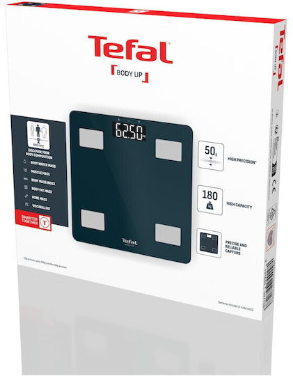 Tefal Body Up Smart Badezimmerwaage 180kg mit Körperfettmessung & Bluetooth Grüne