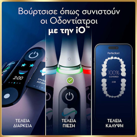 Oral-B Io Series 9 Elektrische Zahnbürste mit Drucksensor und Reiseetui Rosa