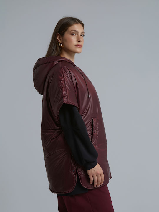 Дамско Puffer Якето Бордо 8604.4008.Н-bordeaux