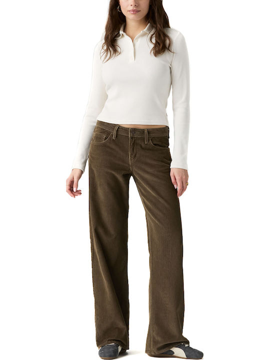 Damen Jeans Hosen in Entspannt Passform Braun