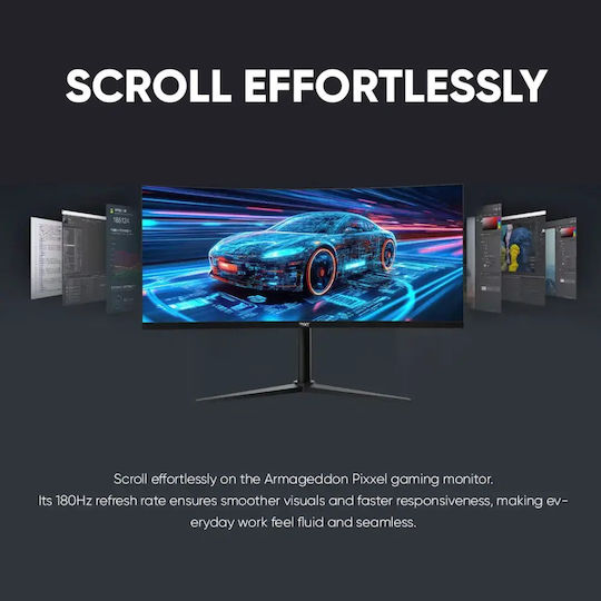 Armaggeddon PXP 34 Pro C Ултраширок VA HDR Извит Gaming Монитор 34" 180Hz с Време на реакция 1ms GTG