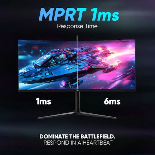 Armaggeddon PXP 34 Pro C Ултраширок VA HDR Извит Gaming Монитор 34" 180Hz с Време на реакция 1ms GTG