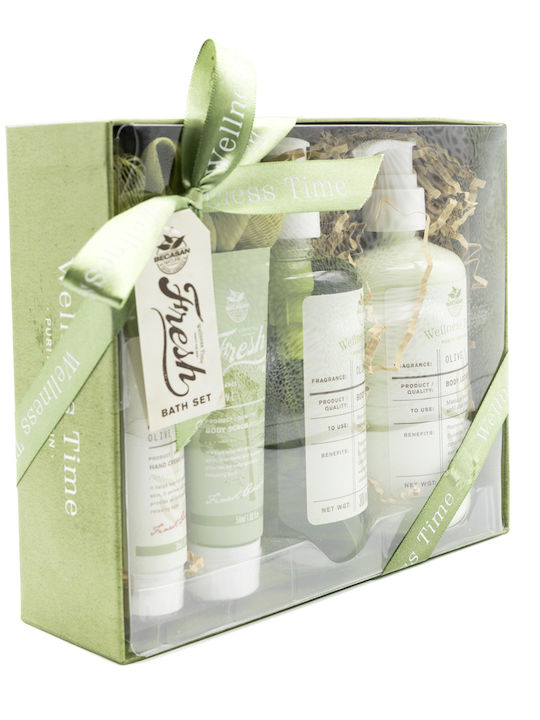 Becasan Olive Wellness Time Skin Care Set for Moisturizing & Body Cleaning