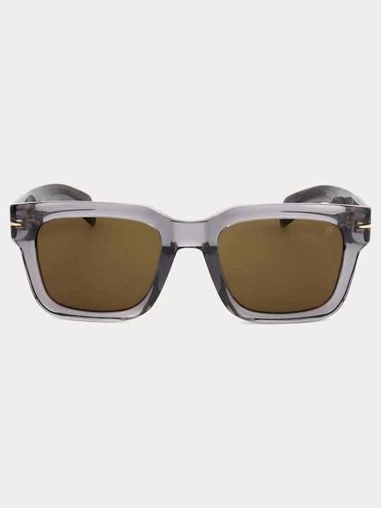 David Beckham Men's Sunglasses with Gray Plastic Frame