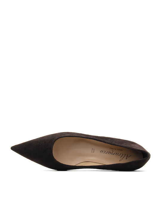 Wildleder Pumps mit Hochem Absatz Braune