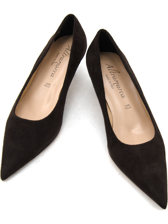 Wildleder Pumps mit Hochem Absatz Braune
