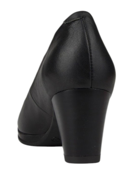 Pantofi cu toc de piele Negri