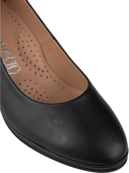 Pantofi cu toc de piele Negri