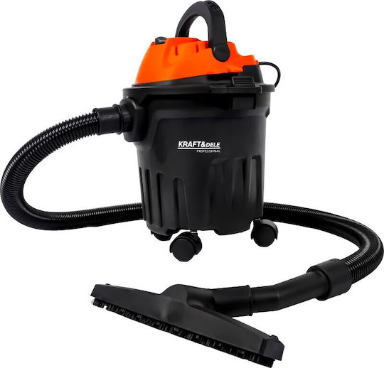 Kraft & Dele Aspirator Umed-Uscat 1600W Cu Recipient Din Plastic 12lt Negru