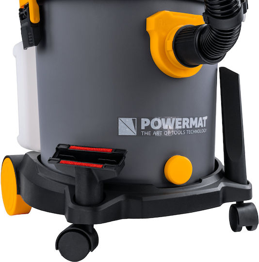 Powermat Pmodp2000mpro Σκούπα Υγρών / Στερεών 2000W με Πλαστικό Κάδο 20lt