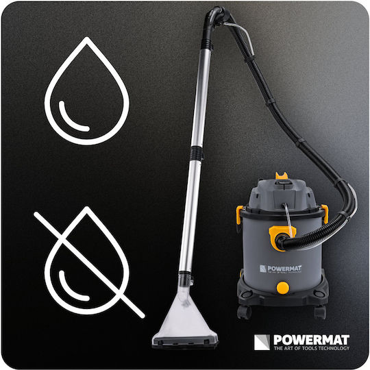 Powermat Pmodp2000mpro Σκούπα Υγρών / Στερεών 2000W με Πλαστικό Κάδο 20lt