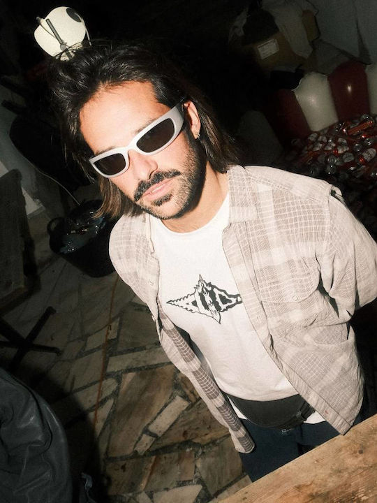 Chpo Unisex Sunglasses With Silver Frame And Silver Mirror Lens