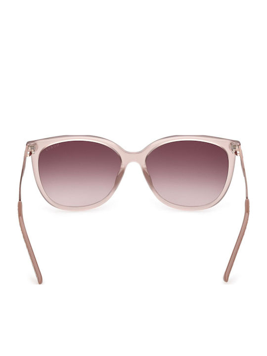 Guess Ochelari De Soare Pentru Femei Cu Ramă Neagră Din Plastic Și Lentile Roz Degrade