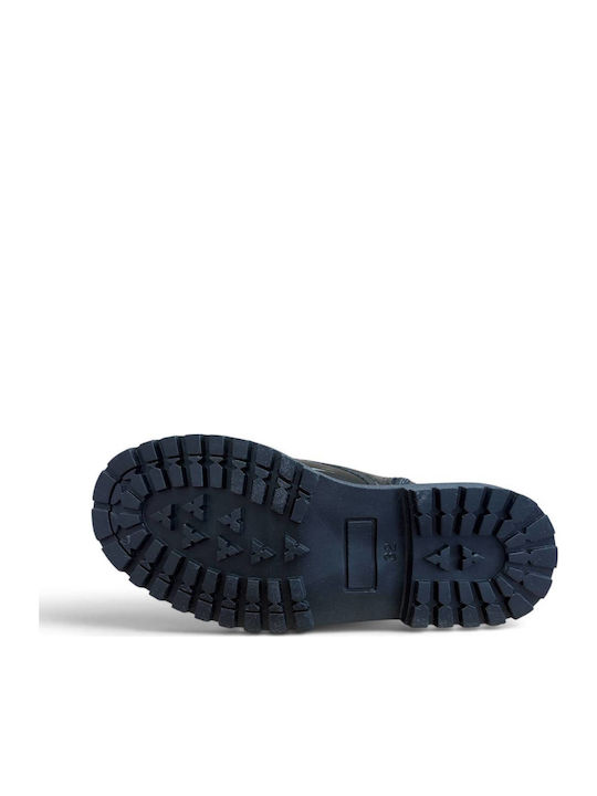 Kinderstiefel aus Lackleder mit Reissverschluss Schwarz