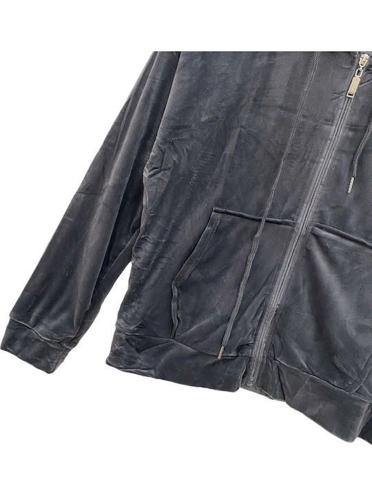 Damen Jogginghosen Samt Grau