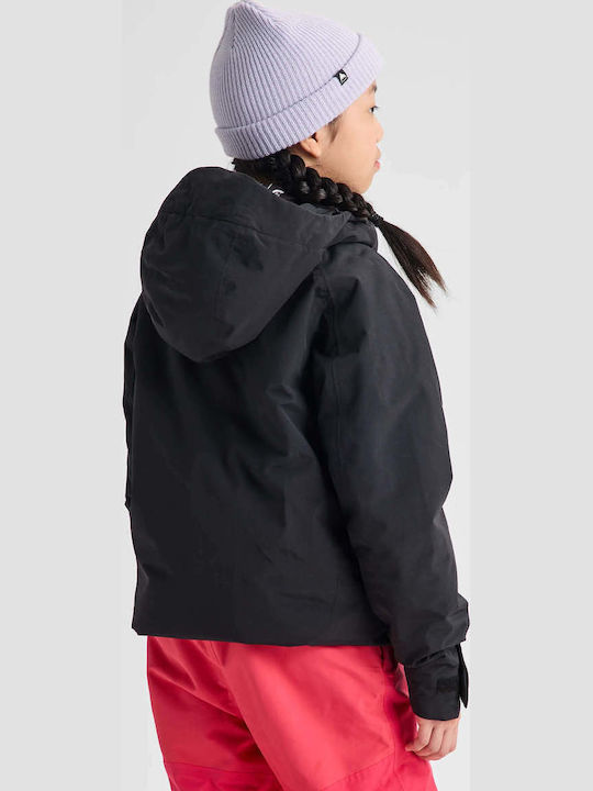 Geacă Casual Pentru Copii Scurtă Impermeabilă Cu Căptușeală True Black