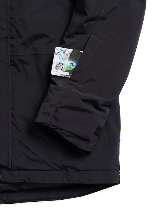 Geacă Casual Pentru Copii Scurtă Impermeabilă Cu Căptușeală True Black