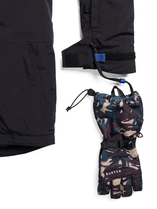 Geacă Casual Pentru Copii Scurtă Impermeabilă Cu Căptușeală True Black