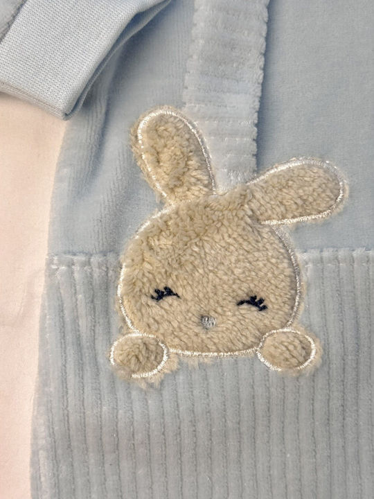 Sweet Baby Velvet Baby Bodysuit Light Blue G302-1