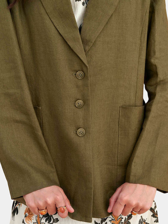attrattivo Women's Blazer Khaki