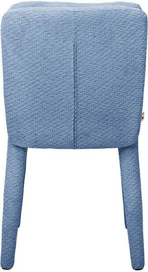 Seranova Dining Chairs with Blue Fabric Upholstery 2 Pieces 46x62x86cm