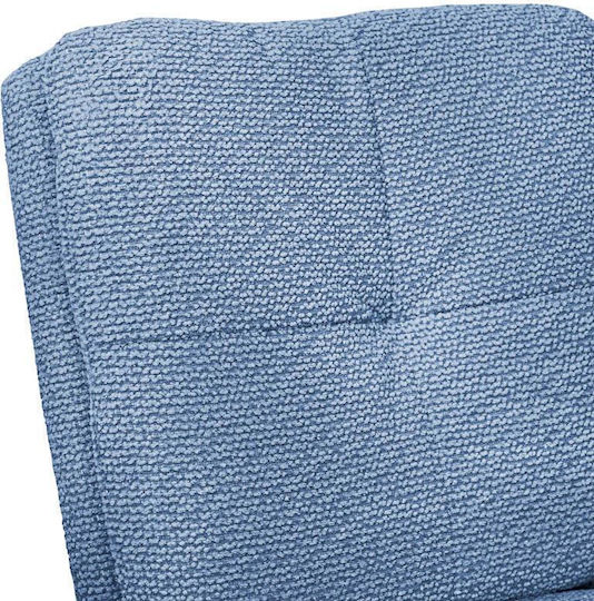 Seranova Dining Chairs with Blue Fabric Upholstery 2 Pieces 46x62x86cm