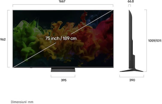 LG Smart TV 75" 4K UHD Mini LED Evo AI QNED8E HDR (2026) 75QNED8EB3A