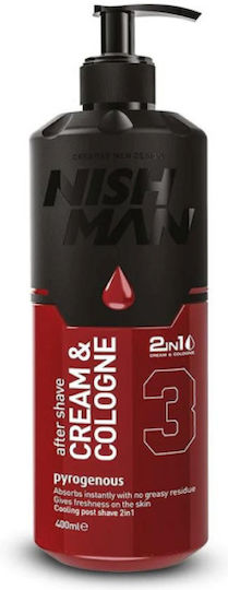 NISHMAN 3 Aftershave Creme Köln für empfindliche Haut 400ml