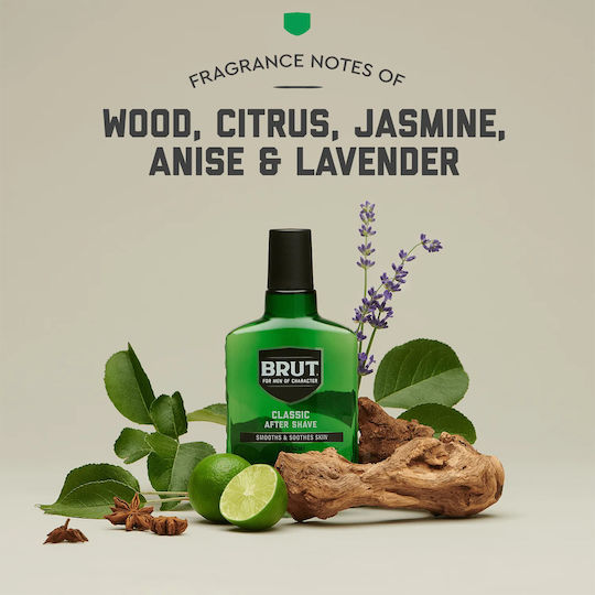 Brut Classic Aftershave Lotion für empfindliche Haut mit Aloe 147ml
