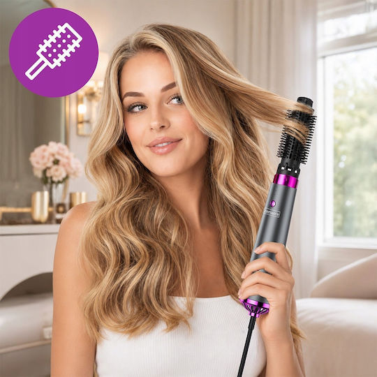 Zenwire Kemei Elektrische Haarbürste Mit Drehendem Kopf Keramik Ionisch Luft Dampf Multistyler
