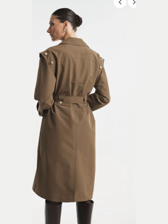 Women's Brown Gabardine