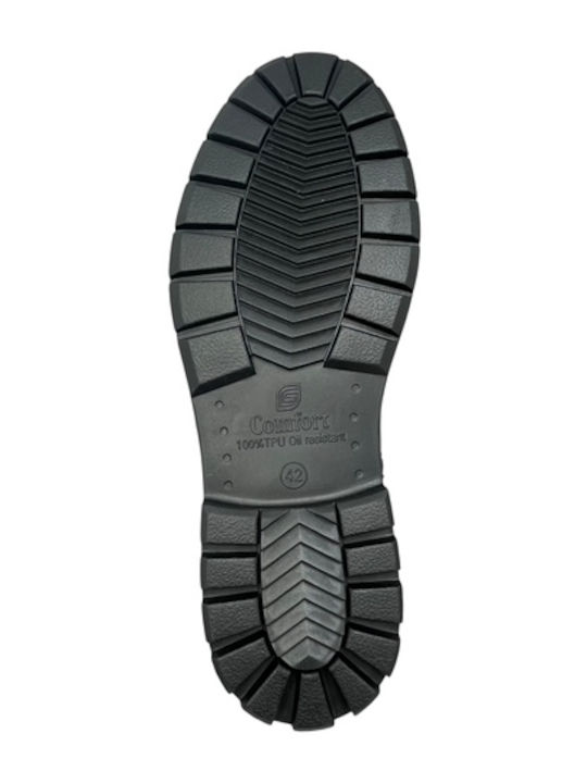Ghete bărbătești din piele negre AN-03360-1-7