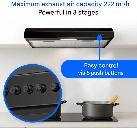 Bomann Ελεύθερος Απορροφητήρας 60cm Μαύρος