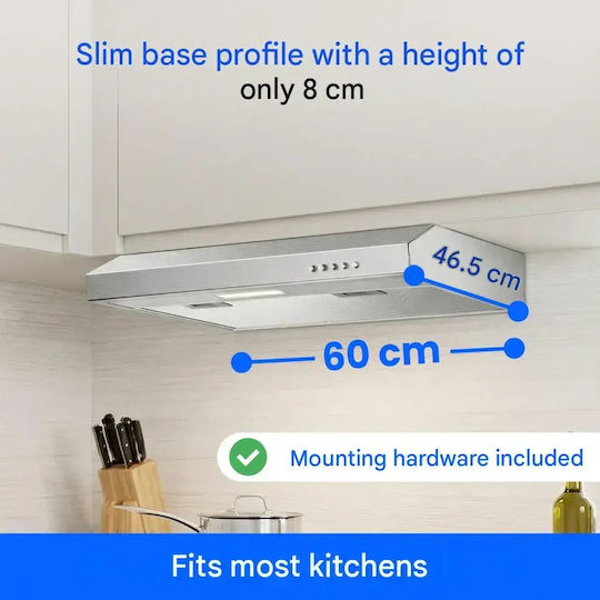 Bomann Ελεύθερος Απορροφητήρας 60cm Inox