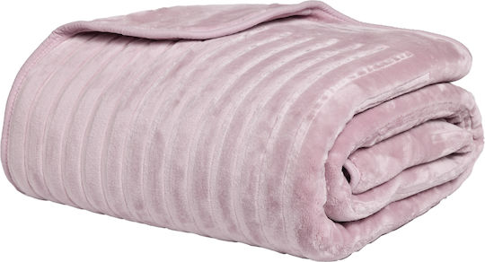 Das Home Blanket Velvet Single 160x240cm Dusty Pink