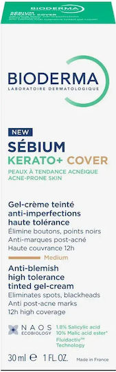 Bioderma Sébium Kérato+ Cover Tinted Gel Cream Against Imperfections for Acne-Prone Skin