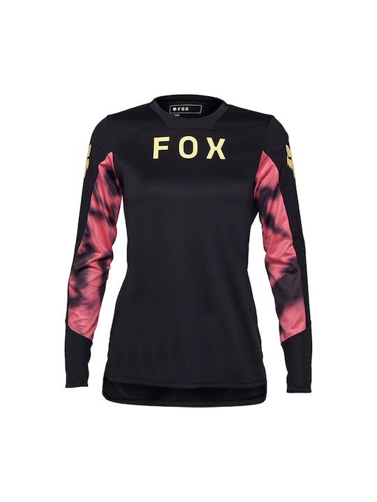 Fox Defend Ls Jersey Дамска Дълъг Ръкав Колоездене Блуза Планинско Колело Черна