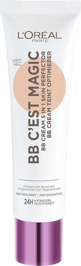L'Oreal Paris C'est Magic BB 02 Light 24-часов Дневен Крем за Лице за Хидратация и Против Несъвършенства с Пантенол и Витамин E 30 ml