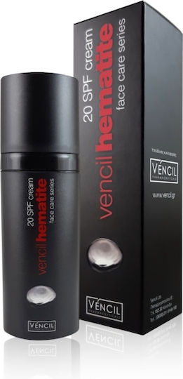 Vencil Hematite 24h Creme Gesicht Tag mit SPF20 mit Aloe Vera & Centella Asiatica 30ml