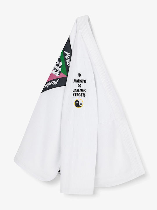 Manto Uniformă Pentru Bărbați Jiu Jitsu Brazilian Albă