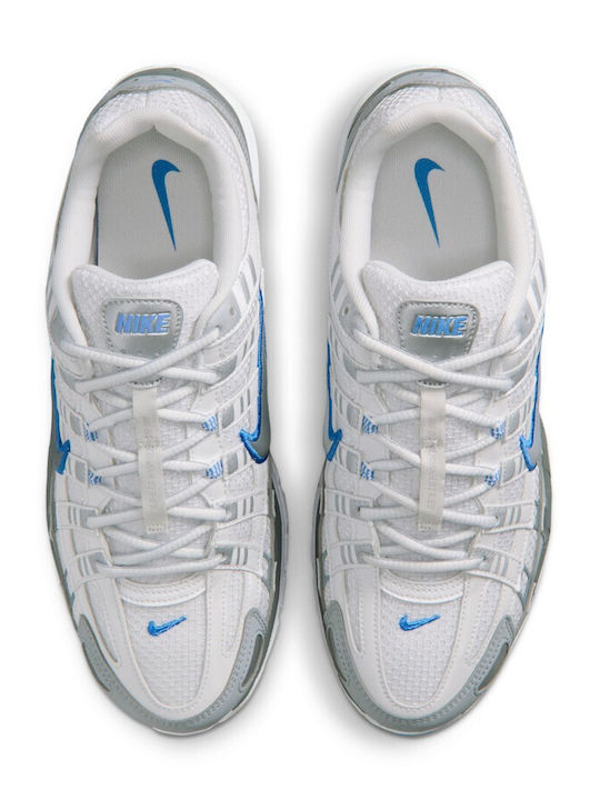 P6000 Men's Sneakers White Metallic Silver Blue