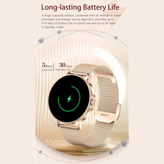 Smartwatch Microwear I225 Gold Steel