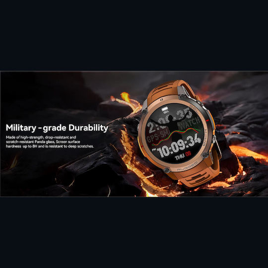 Smartwatch Microwear Dm59 Gold Silicone