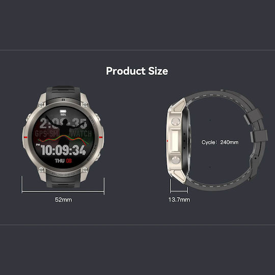 Smartwatch Microwear Dm59 Black Silicone