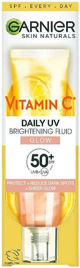 Garnier Daily UV Lightweight Day Face Moisturiser with SPF50 for Brightening with Vitamin C 40ml
