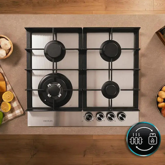 Cecotec Bolero Squad G 4400 F Plită Pe Gaz Autonomă Inox 58.3x51cm Argintie