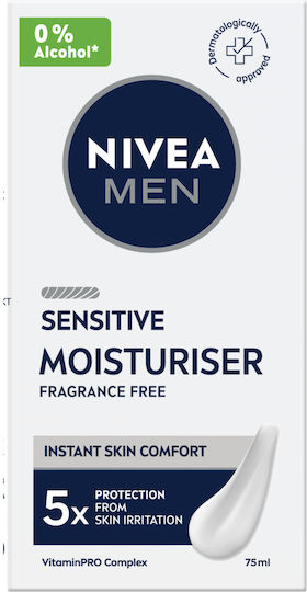 Nivea Men Sensitive Moisturiser 24h Moisturizing Men's Face Cream Day 75ml