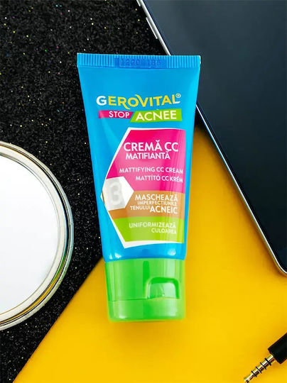 Gerovital Stop Acnee CC Cremă de Față de Zi împotriva Acnee 30ml