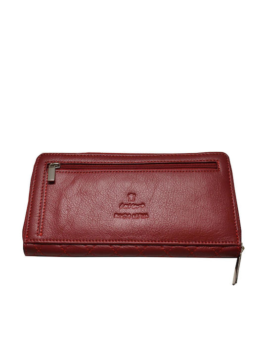 Large Leather Women's Wallet Red